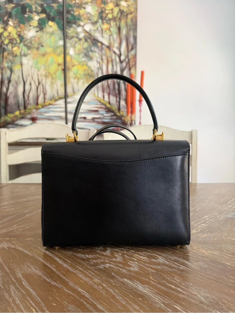 Bally Hand Bag Black Leather